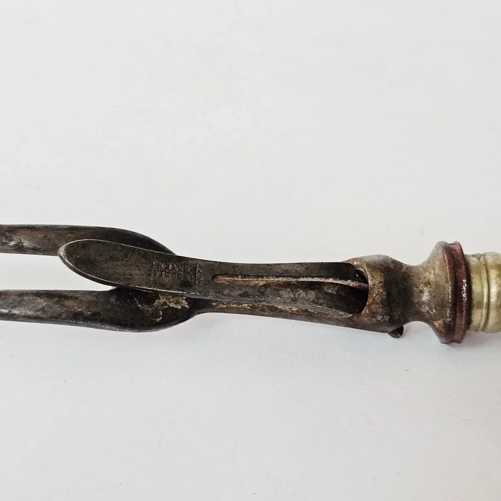 Vintage Joseph and Sons Stag Horn Handmade Antler Fork Carving -‎ M1122